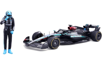 MERCEDES GP F1 W15 Eq Performance Team Amg Petronas Motorsport №63 Season (2024) George Russell - With Pilot, Black Silver Green