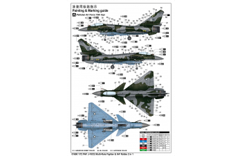 Сборная модель многоцелевой истребитель ВВС Филиппин J-10CE и израильский Rafale 2 в 1
