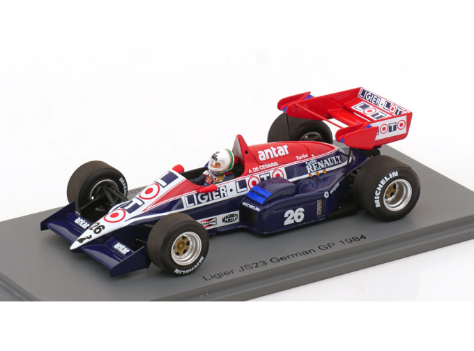 Ligier JS23 №26 7th Germany GP Formula 1 Andrea de Cesaris (1984)