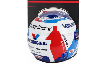 BELL HELMET Casco Helmet F1 Fernando Alonso Team Aston Martin Aramco Cognizant №14 Monaco Gp (2024), White Blue Red