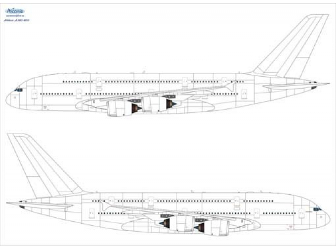 Декаль на самолет arbu A380 (Qntas Arlines)