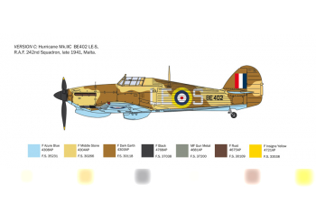 Сборная модель HAWKER Hurricane Mkiic Military Airplane 1941