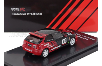 HONDA Civic Ek9 Type R Advan №60 Racing (1999), Red Black