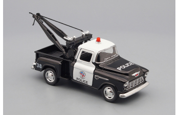 CHEVROLET Stepside Tow Truck Police (1955), black / white