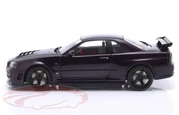 NISSAN Skyline (R34) GT-R Z Tune RHD (1999), dark purple (midnight purple)