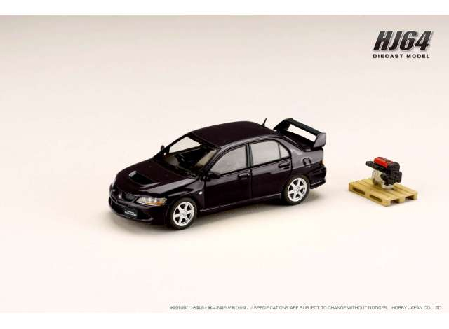 MITSUBISHI Lancer GSR Evolution 8 with Engine Display Model, black mica
