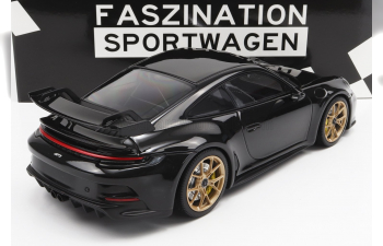 PORSCHE 911 992 Gt3 Coupe 2021 - Gold Rims, Black