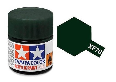 Краска акриловая темно-зеленый матовый XF-70 Dark Green 2, 10мл.