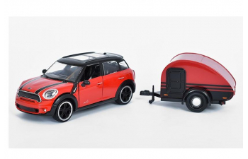 MINI Cooper S All4 Countryman  with trailer (2011), red/black