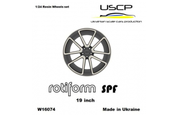 Комплект колес (19 дюймов) Rotiform SPF с резиной Tamiya Aoshima Hasegawa