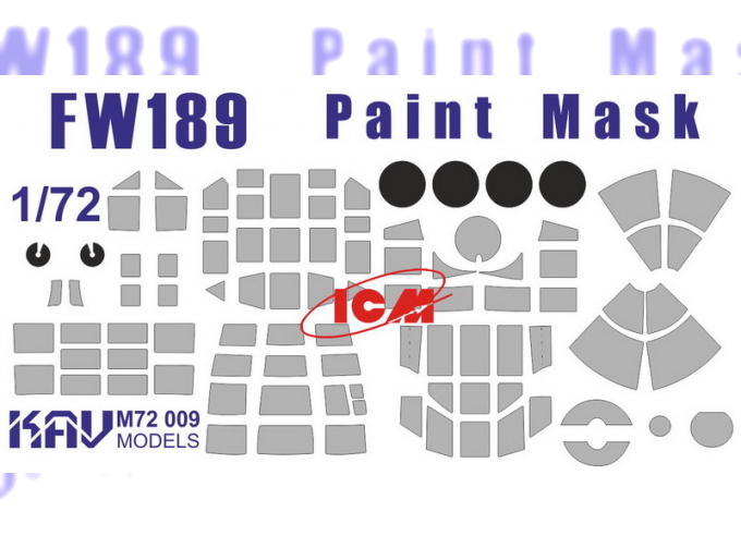 Маска окрасочная Немецкий разведчик Focke-Wulf Fw 189 Uhu (ICM)