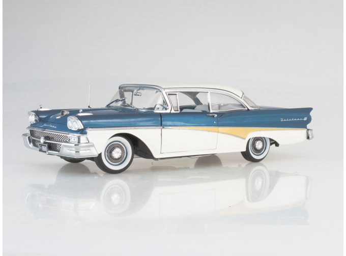 FORD Fairlane 500 HardTop, blue / white