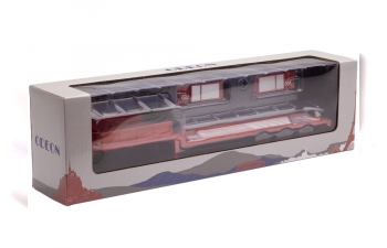 BERLIET TR 280 седельный тягач с полуприцепом (Трал), красный