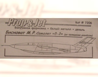 Сборная модель Бисноват М.Р. Самолёт "5-2" (до проведения доработок)
