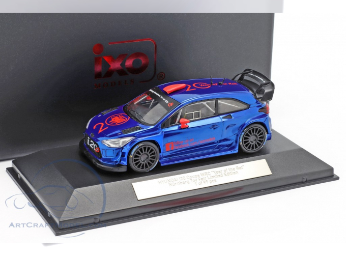 HYUNDAI i20 Coupe WRC "Year of the Rat" Nurnberg Toy Fair 2020, blue