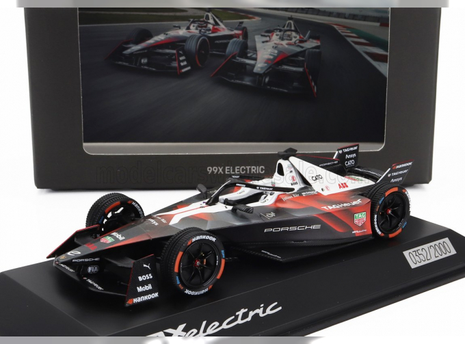 PORSCHE Formula-e 99x Elctric Team Tag Hauer Porsche №0 Launch Version Season (2023), Black Red White