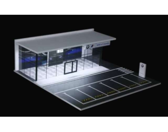 Diorama *BMW show room with light*, white/black