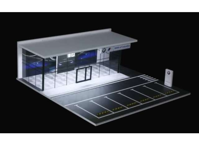 Diorama *BMW show room with light*, white/black
