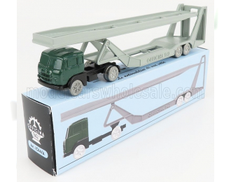 FIAT 682 T2 Truck Bisarca Car Transporter (1955), Green Silver