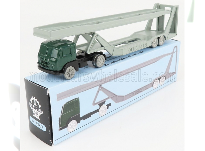 FIAT 682 T2 Truck Bisarca Car Transporter (1955), Green Silver