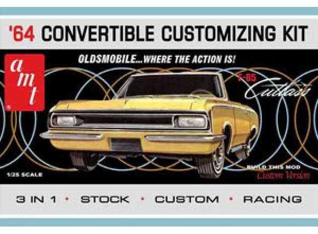 Сборная модель Olds Cutlass F-85 Convertible, plastic modelkit 1964