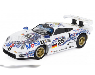 PORSCHE 911 Gt1 3.2l Turbo Team Porsche Ag Mobil1 №25 2nd 24h Le Mans (1996) Thierry Boutsen - Hans Joachim Stuck - Bob Wollek, White Blue