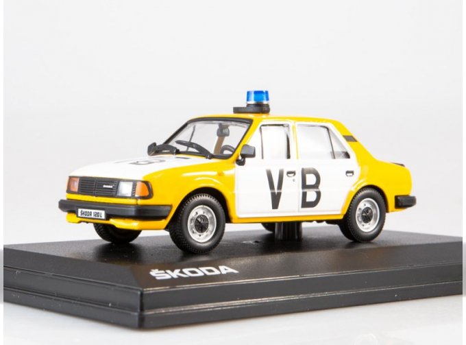 SKODA 120L VB (1984), yellow / white