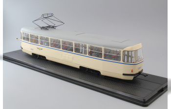 Трамвай Tatra T4 Leipziger Transport Service Tram, biege