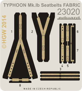 Typhoon Mk. Ib seatbelts FABRIC