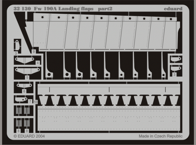 Фототравление для Fw 190A-8 landing flaps (new tool)