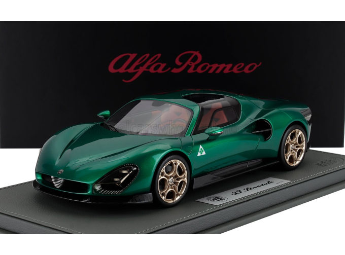 ALFA ROMEO 33 Stradale (2025) - Con Vetrina - With Showcase, Verde Montreal - Green