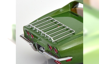 CHEVROLET Corvette C3 with removable roof parts and side pipes (1972), light green-metallic