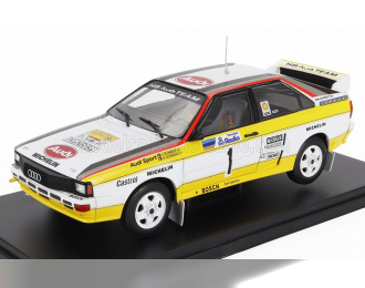 AUDI Quattro Team Audi Sport №1 Winner Rally Sweden (1984) Stig Blomqvist - Bjorn Cederberg, White Yellow Black