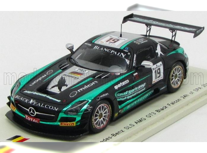 MERCEDES-BENZ Sls Amg GT3 Team Black Falcon N19 24h Spa (2014) A.al Faisal - H.Haupt - A.Simonsen, Black Green