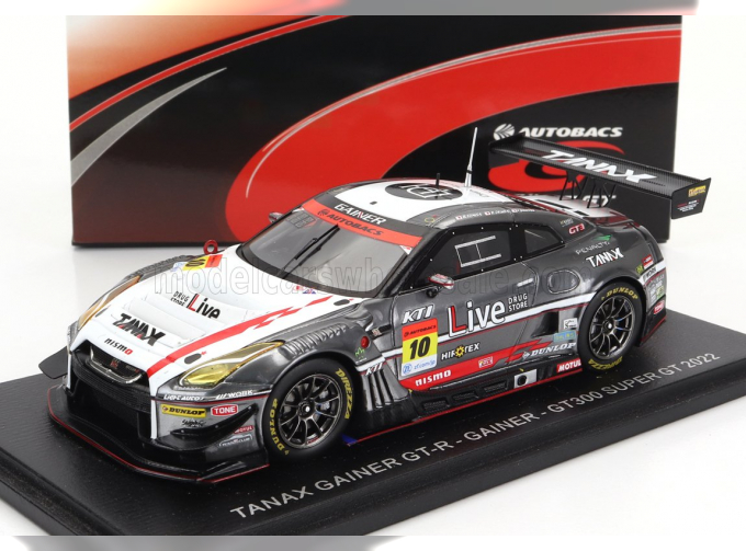 NISSAN Gt-r Team Gainer Tanax №10 Gt300 Super Gt (2022) R.Tomita - R.Okusa, White Grey