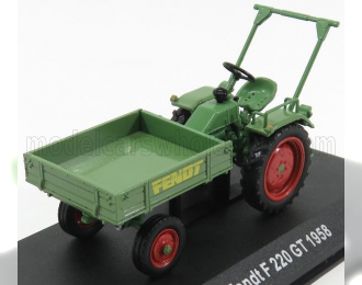 FENDT F220gt Tractor Truck 1958 - Con Vetrina - With Showcase, Green Red