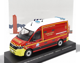 MAN Tge L2h2 Gifa Vsav Sdis 31 Haute-garonne Vehicule De Secours Et D'assistance Aux Victimes Sapeurs Pompiers (2020), Red White Yellow