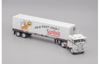 PETERBILT 352 Frigo Sambo's, white / brown