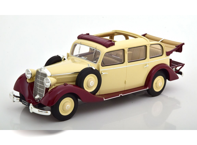 Mercedes-Benz 260D W138 Pullman открытый 1936 бежевый с бордовым