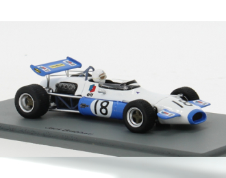 BRABHAM F2 Bt30 №18 Pau France Gp (1970) Jack Brabham, Light Blue White