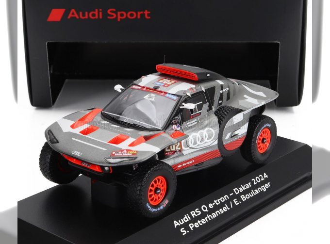 AUDI Rs Q E-tron E2 Team Audi Sport №202 Rally Dakar (2024) Stephane Peterhansel - Edouard Boulanger, Grey Silver Black