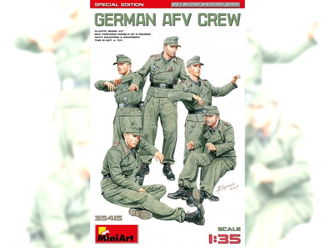 Сборная модель немецкий бронетранспортерный экипаж / German Afv Crew Military Figures