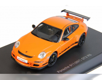 PORSCHE 997 GT3 RS, orange with black stripes