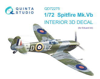 3D Декаль интерьера кабины Spitfire Mk.Vb (Eduard)