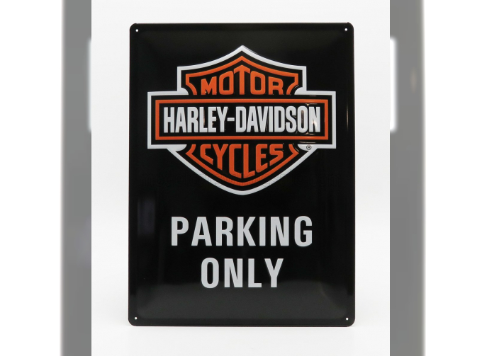 ACCESSORIES 3d Metal Plate - Harley Davidson, Black Orange