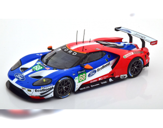 FORD Gt 3.5l Turbo V6 Team Ford Chip Ganassi Uk №68 Lmgte Pro 24h Le Mans (2017) J.Hand - T.Kanaan - D.Muller, Red Blue White