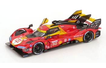 FERRARI 499p 3.0l Turbo V6 Team Ferrari Af Corse №50 Winner 24h Le Mans 2024 Antonio Fuoco - Miguel Molina - Nicklas Nielsen, Red