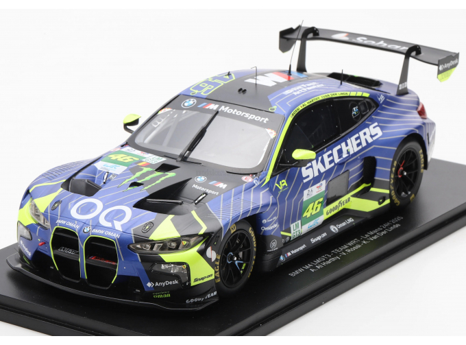 BMW 4-series M4 Gt3 Evo 3.0l Turbo Team Wrt №46 24h Le Mans Valentino Rossi - Kelvin Van Der Linde - Ahmad Al Harthy (2025), Blue Yellow