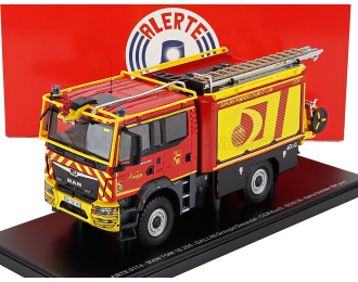 MAN Tgm 18.250 Tanker Truck Ccr Evo3 Sdis 28 Gallin Groupe Desautel Sapeurs Pompiers D'eure Et Loir (2020), Red Yellow Grey