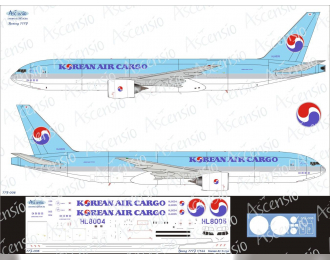 Декаль на самолет боенг 777F (Korean CARGO)